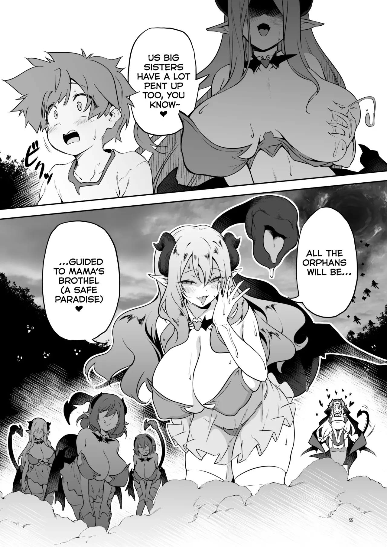 Nandemo Yarasetekureru Amafuwa Sister Succubus Zange Shasei 55