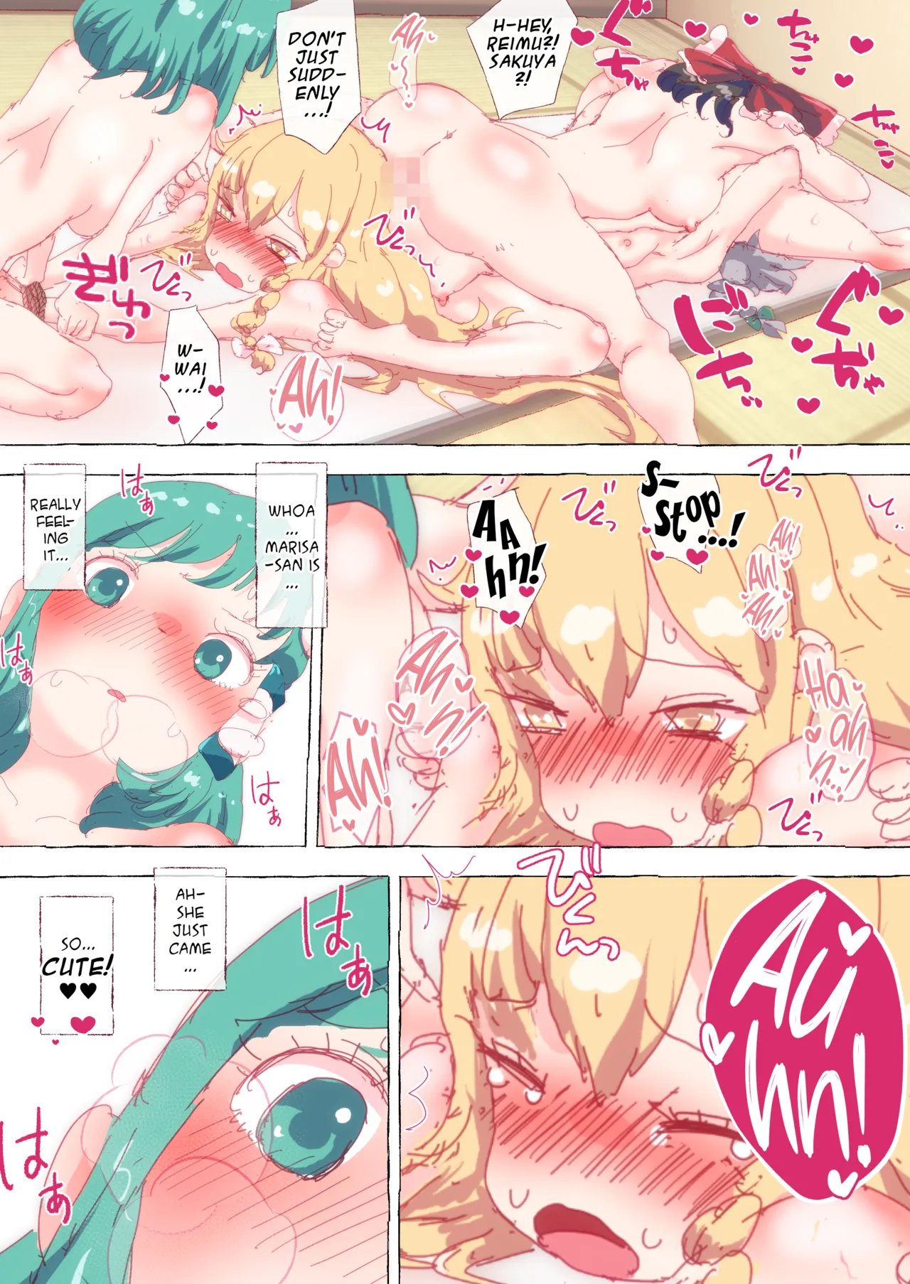 [Non] Nan no Myakuraku mo Naku, Ningen Gumi de Ikasare Makuru Marisa-chan | Somehow, One Way or Another, Marisa-chan Got Tied-up and Gangbanged by Humans 2