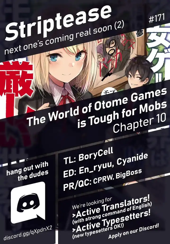 Otome Game Sekai wa Mob ni Kibishii Sekai desu 1