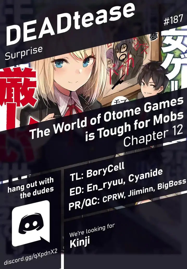 Otome Game Sekai wa Mob ni Kibishii Sekai desu 1