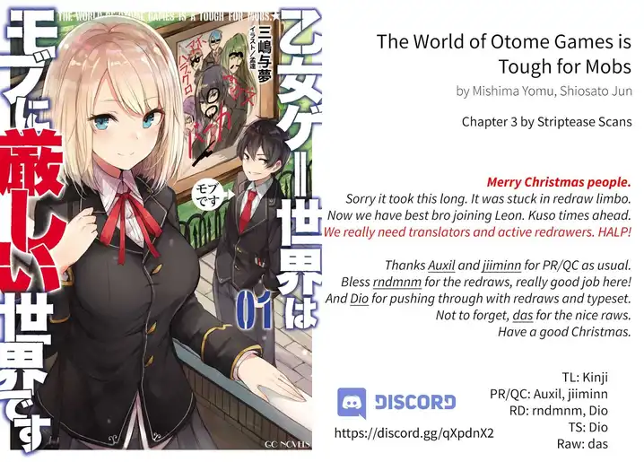 Otome Game Sekai wa Mob ni Kibishii Sekai desu 1