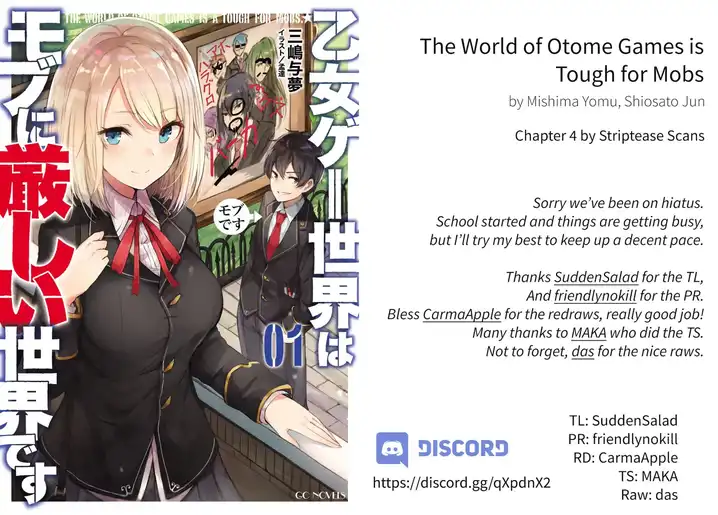 Otome Game Sekai wa Mob ni Kibishii Sekai desu 1