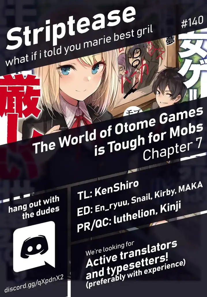 Otome Game Sekai wa Mob ni Kibishii Sekai desu 1