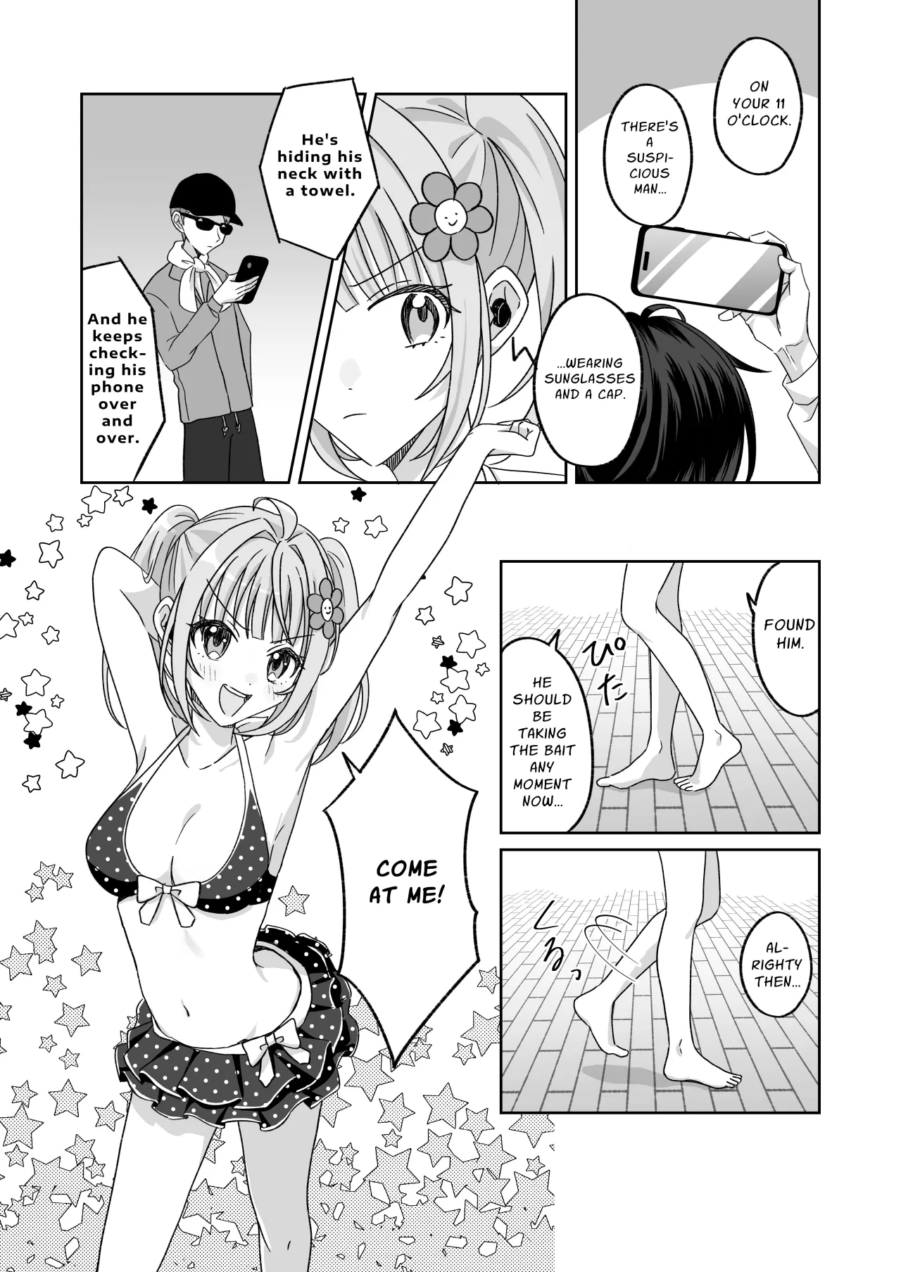 Pool de Kyousei Porori!? Mizugi Bijo wo Nerau Hentai Otoko wo Tsukamaero! + -AFTER 12