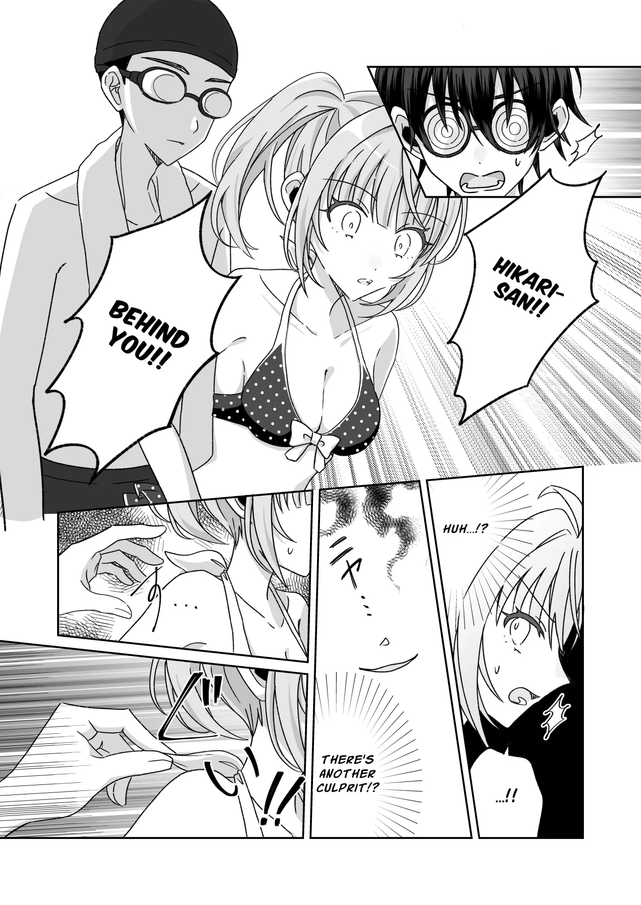 Pool de Kyousei Porori!? Mizugi Bijo wo Nerau Hentai Otoko wo Tsukamaero! + -AFTER 14