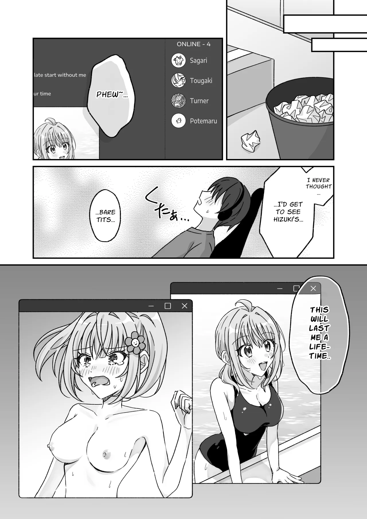 Pool de Kyousei Porori!? Mizugi Bijo wo Nerau Hentai Otoko wo Tsukamaero! + -AFTER 34