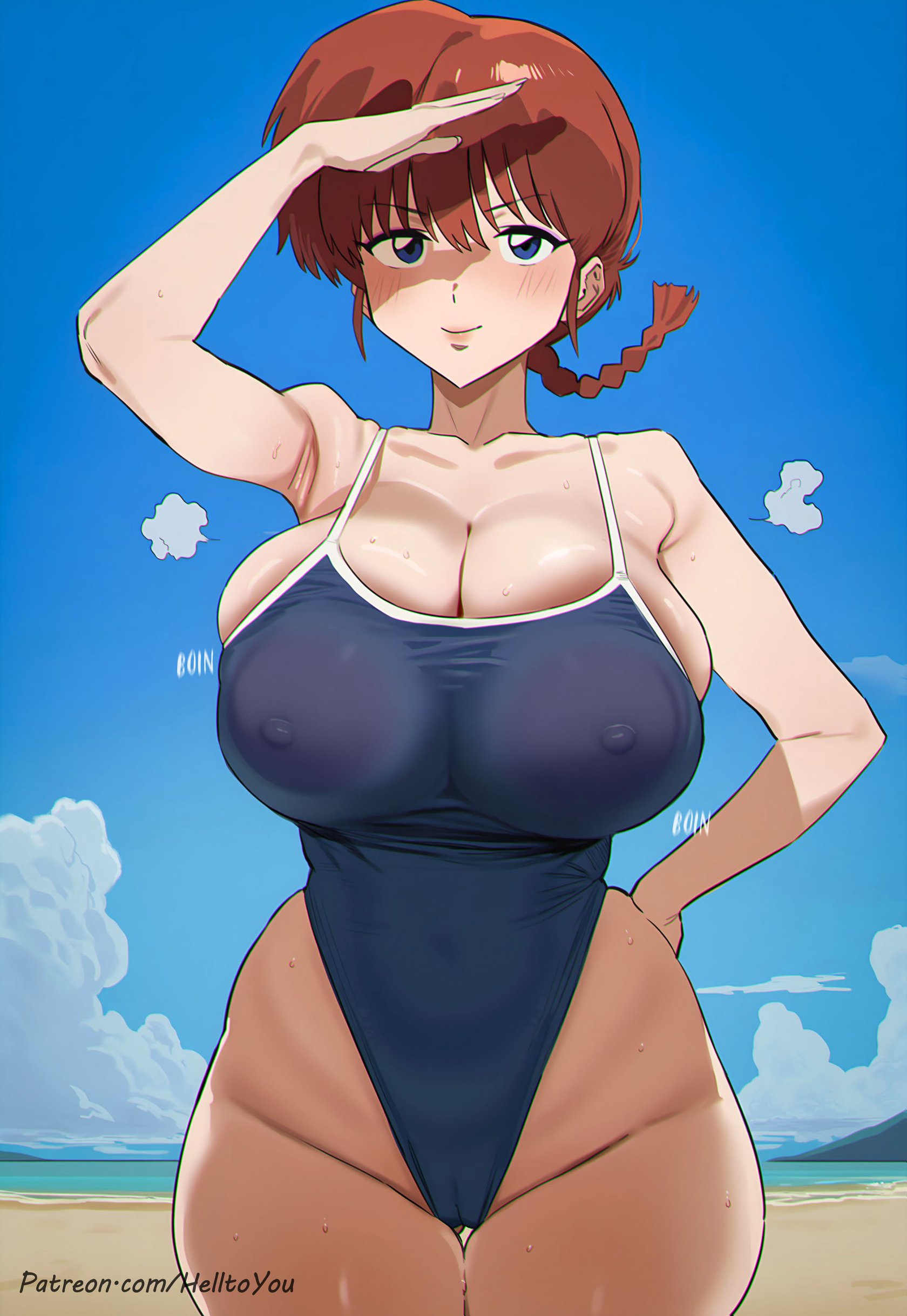 Ranma Blacked At The Beach 12