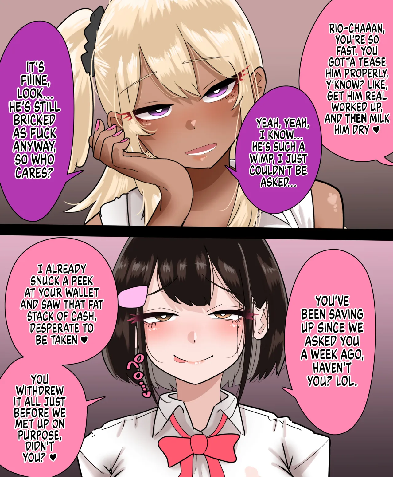 Rio & Yuka have their eyes on his summer bonus! 8