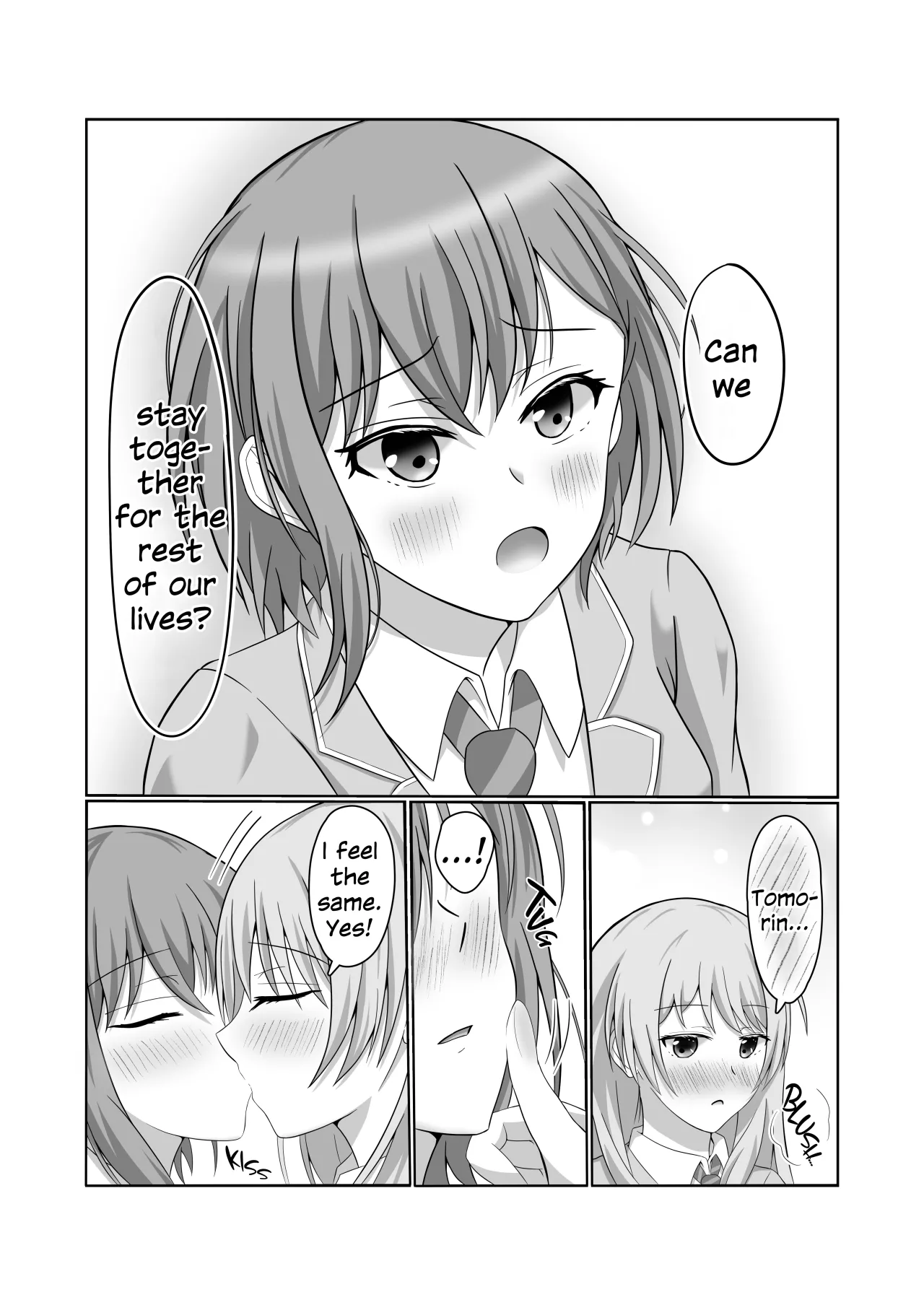 Ryoukataomoi no Tomori to Anon ga Hajimete Yuri Ecchi Suru Hon 12
