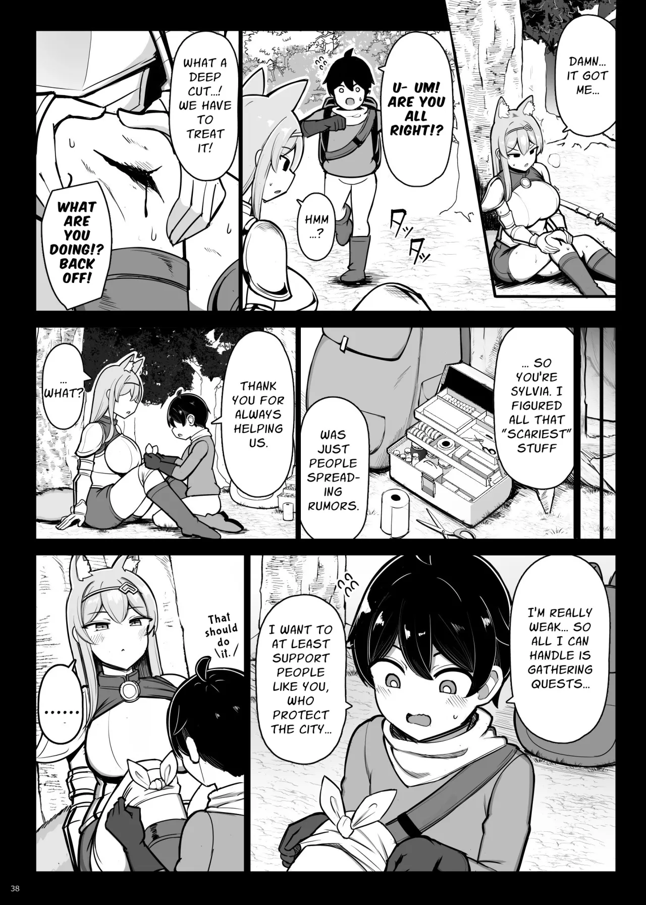 Saikyou Onna Kishi Yowayowa Yuusha ni Amaama Shasei Shugyou 38