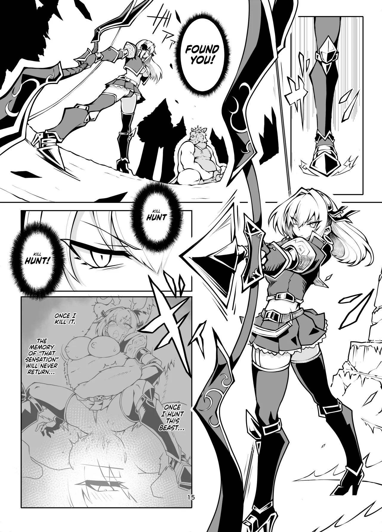 Saikyou Youjinbou Hunter Natasha-san wa Saijaku Zako Conga to Honki Koubi de Kyou mo Haiboku suru 14