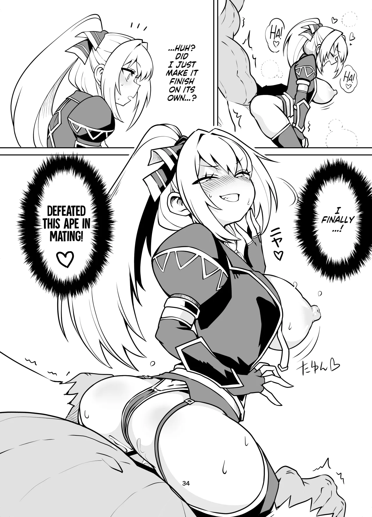 Saikyou Youjinbou Hunter Natasha-san wa Saijaku Zako Conga to Honki Koubi de Kyou mo Haiboku suru 33