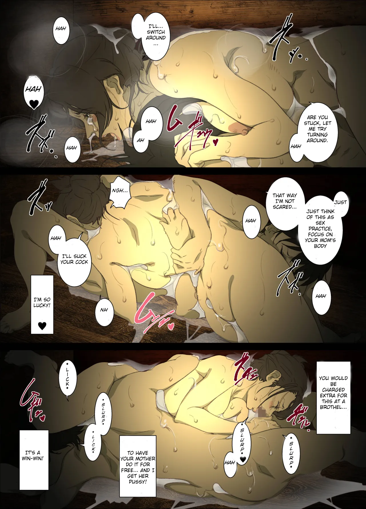 Seieki Mamire no Tansu no Naka ni Tojikomerareta Zenra Oyako no Nurunuru Micchaku Kinshinsoukan 24