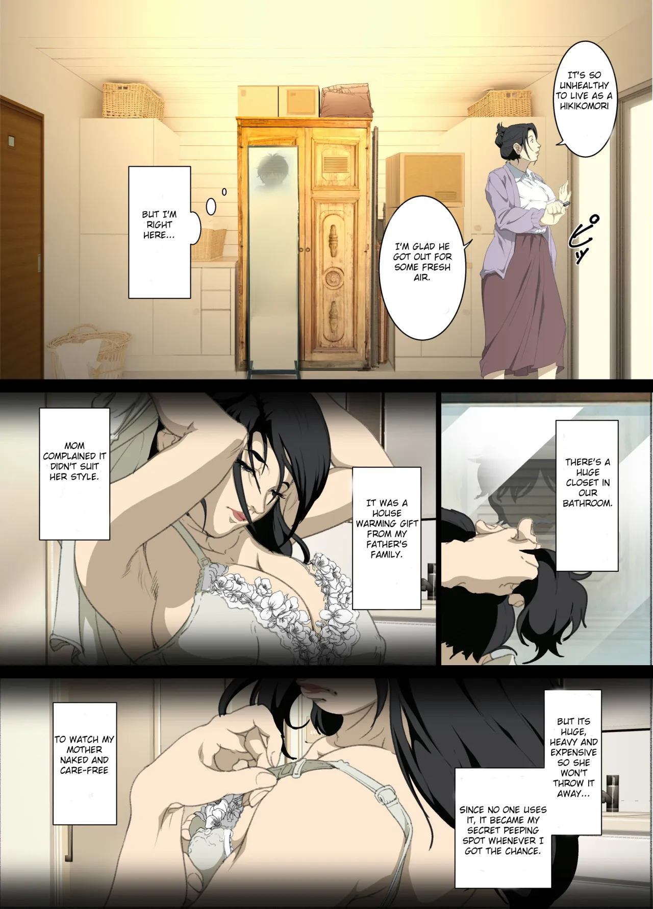 Seieki Mamire no Tansu no Naka ni Tojikomerareta Zenra Oyako no Nurunuru Micchaku Kinshinsoukan 4