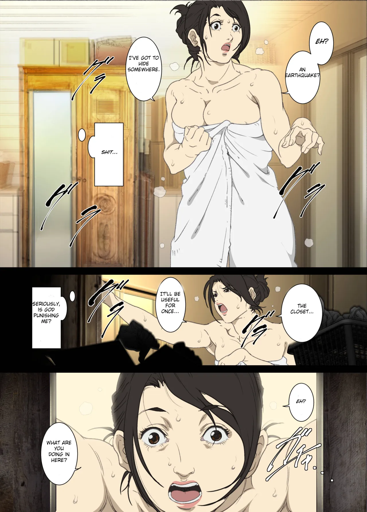 Seieki Mamire no Tansu no Naka ni Tojikomerareta Zenra Oyako no Nurunuru Micchaku Kinshinsoukan 7