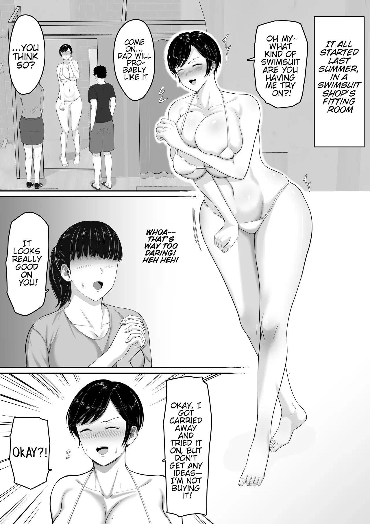 Sexless no Kyonyuu Haha ni Nori de Kisaseta Mizugi ga Erosugita node Chichi no Kawari ni Chinpo Iretara Mainichi Nori de Nakadashi Sasetekureru You ni Natta Hanashi - Decensored 7