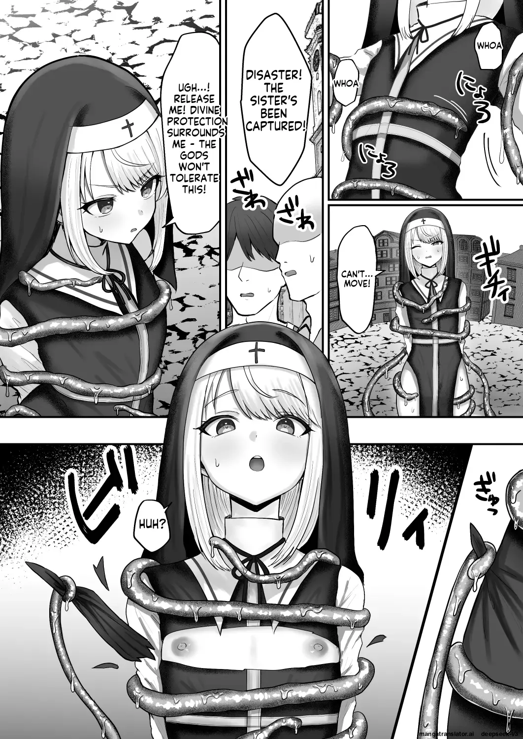Sister Otokonoko Minshuu no Mae de Shokushu ni Torawarete… 8