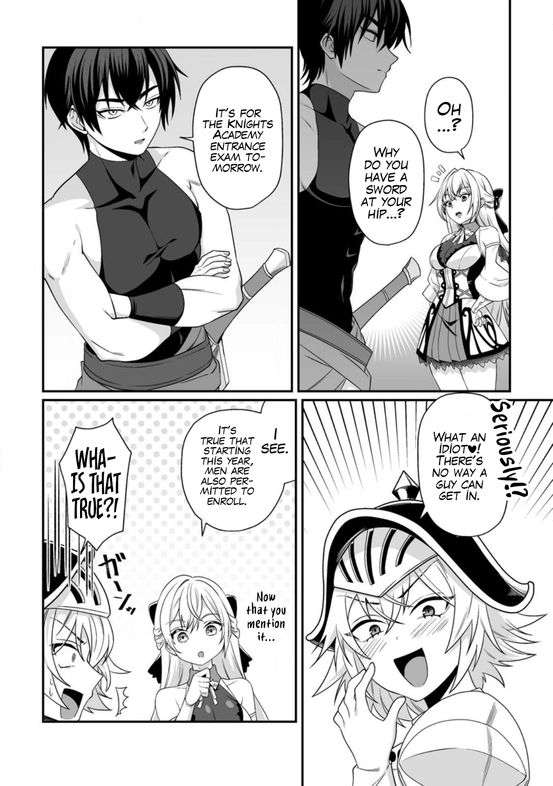Teisou Gyakuten Sekai de Yuiitsu no Otoko Kishi no Ore, Onna Kishi Gakuen ni Nyuugaku Shitara Nazeka Eiyou Atsukai Sareta ~Zetsurin Skill de Harem Musou~ Ch. 2 13