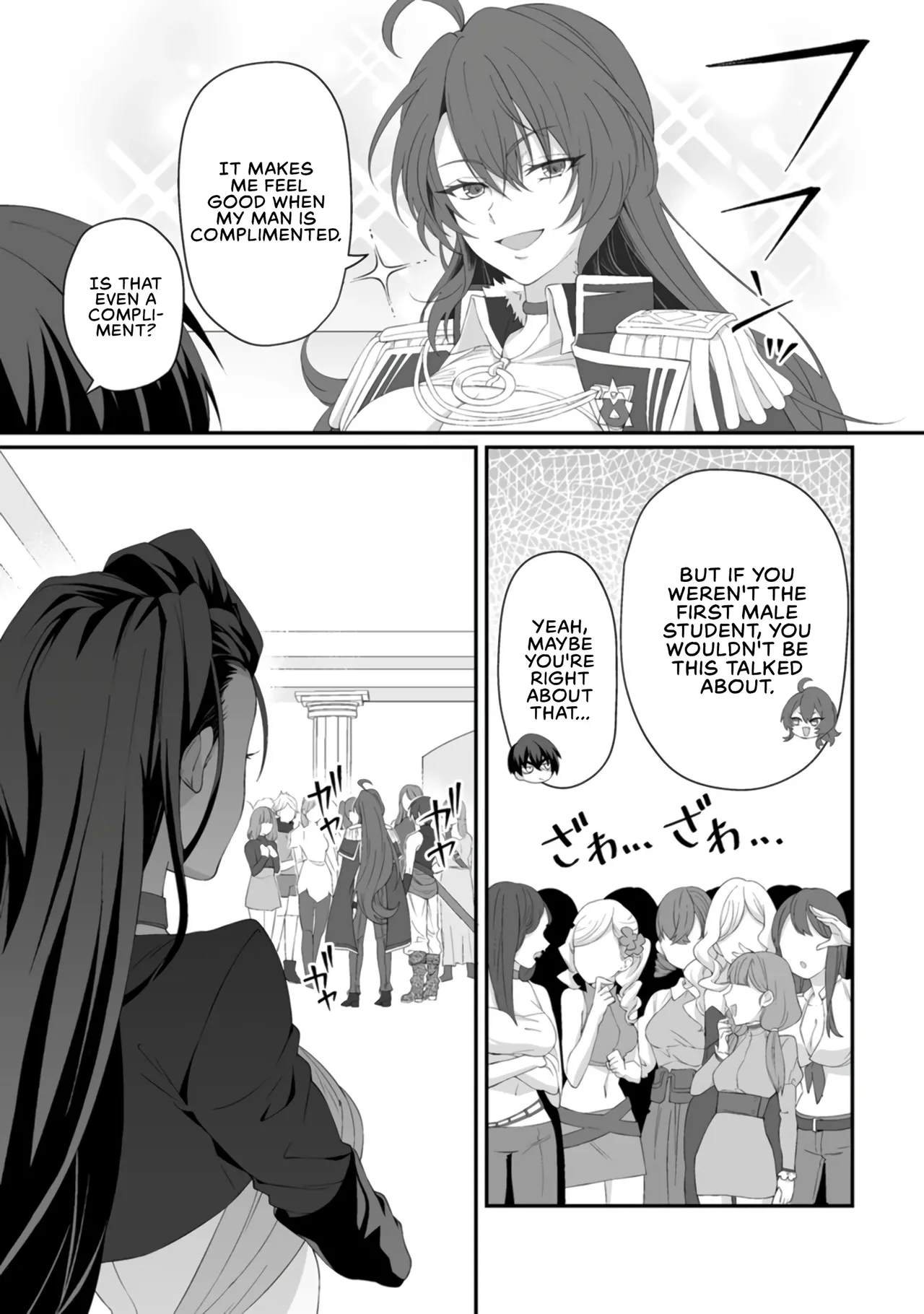 Teisou Gyakuten Sekai de Yuiitsu no Otoko Kishi no Ore, Onna Kishi Gakuen ni Nyuugaku Shitara Nazeka Eiyou Atsukai Sareta ~Zetsurin Skill de Harem Musou~ Ch. 4 14
