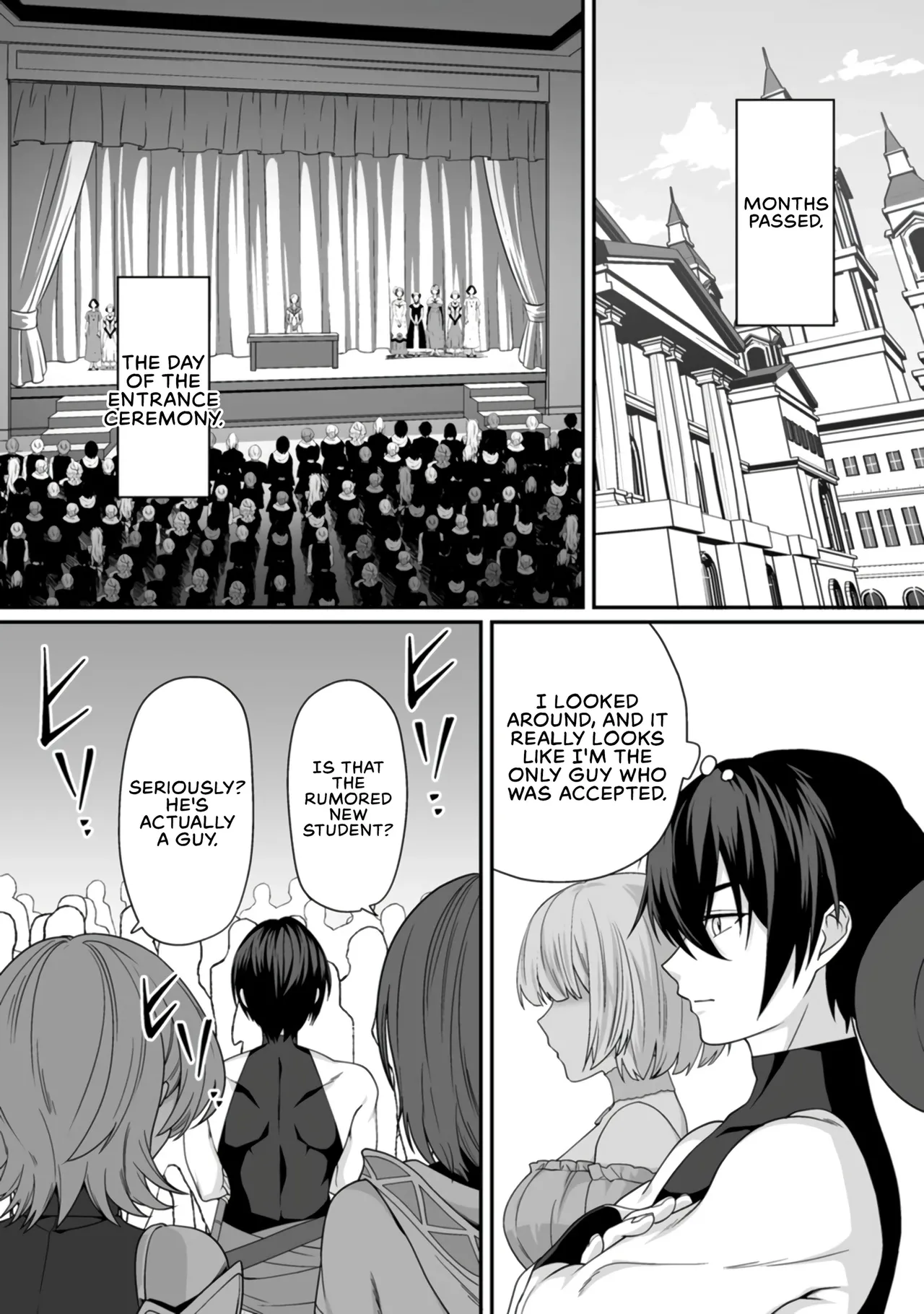 Teisou Gyakuten Sekai de Yuiitsu no Otoko Kishi no Ore, Onna Kishi Gakuen ni Nyuugaku Shitara Nazeka Eiyou Atsukai Sareta ~Zetsurin Skill de Harem Musou~ Ch. 4 4