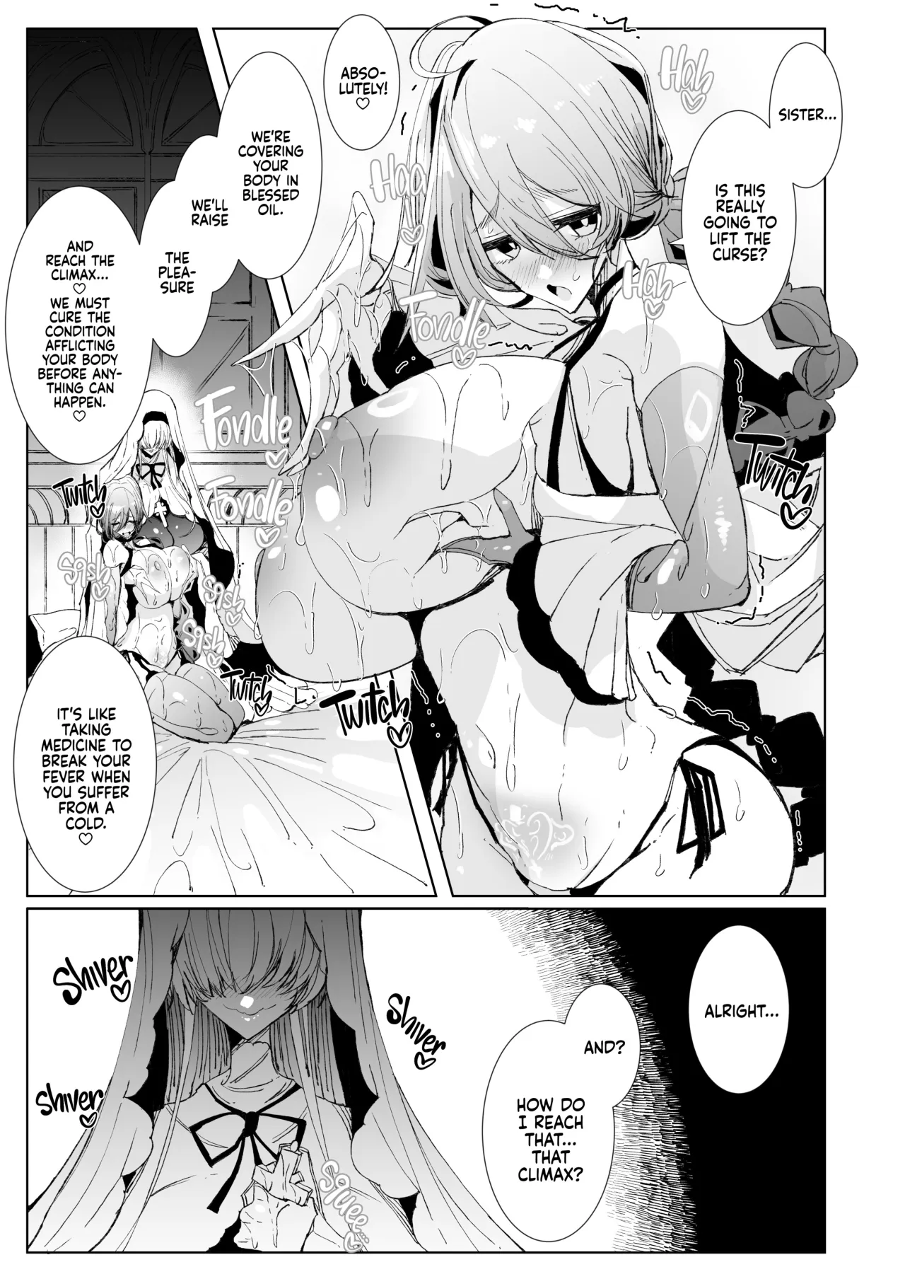 The Marked Oblivious Princess Knight and the Succubus Sister's All-You-Can-Eat Lesbian Oil Massage 18