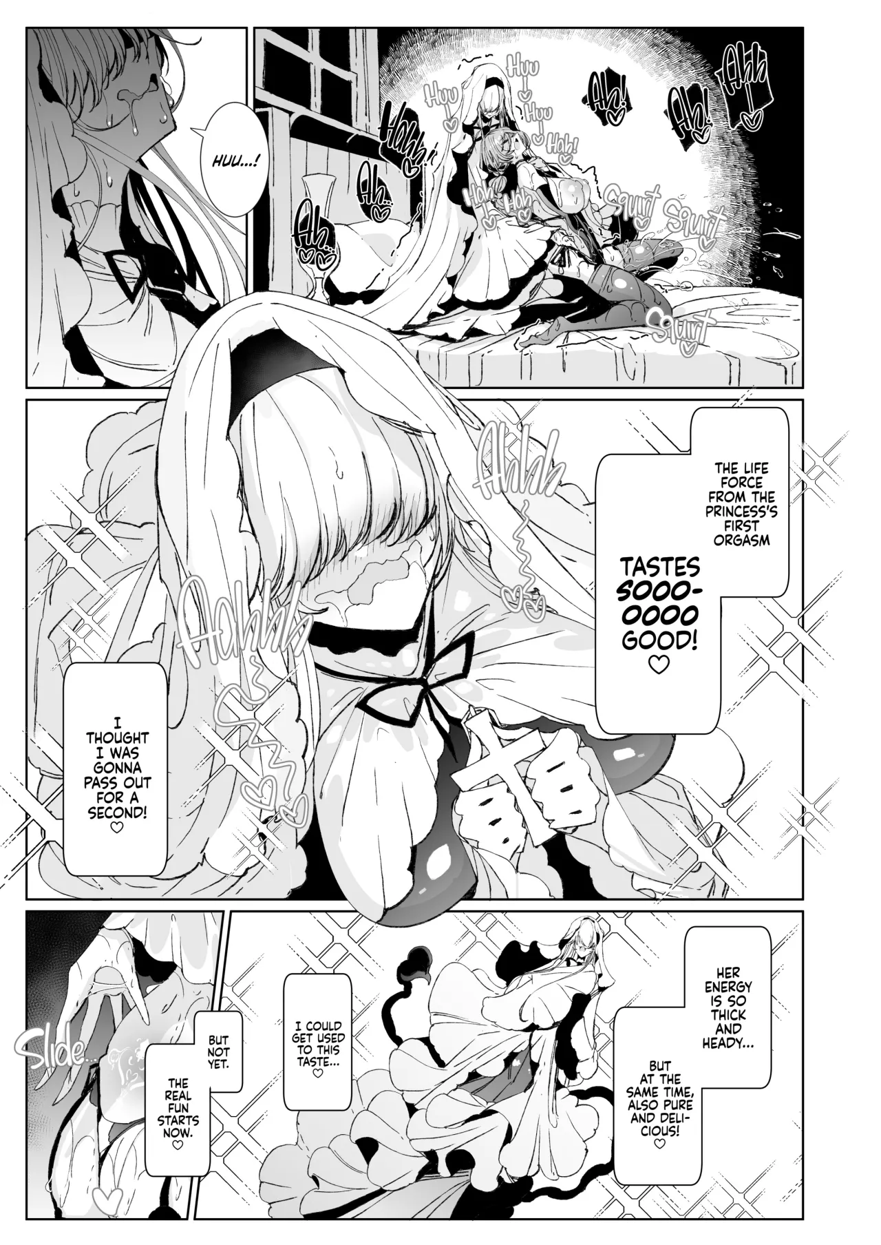 The Marked Oblivious Princess Knight and the Succubus Sister's All-You-Can-Eat Lesbian Oil Massage 34