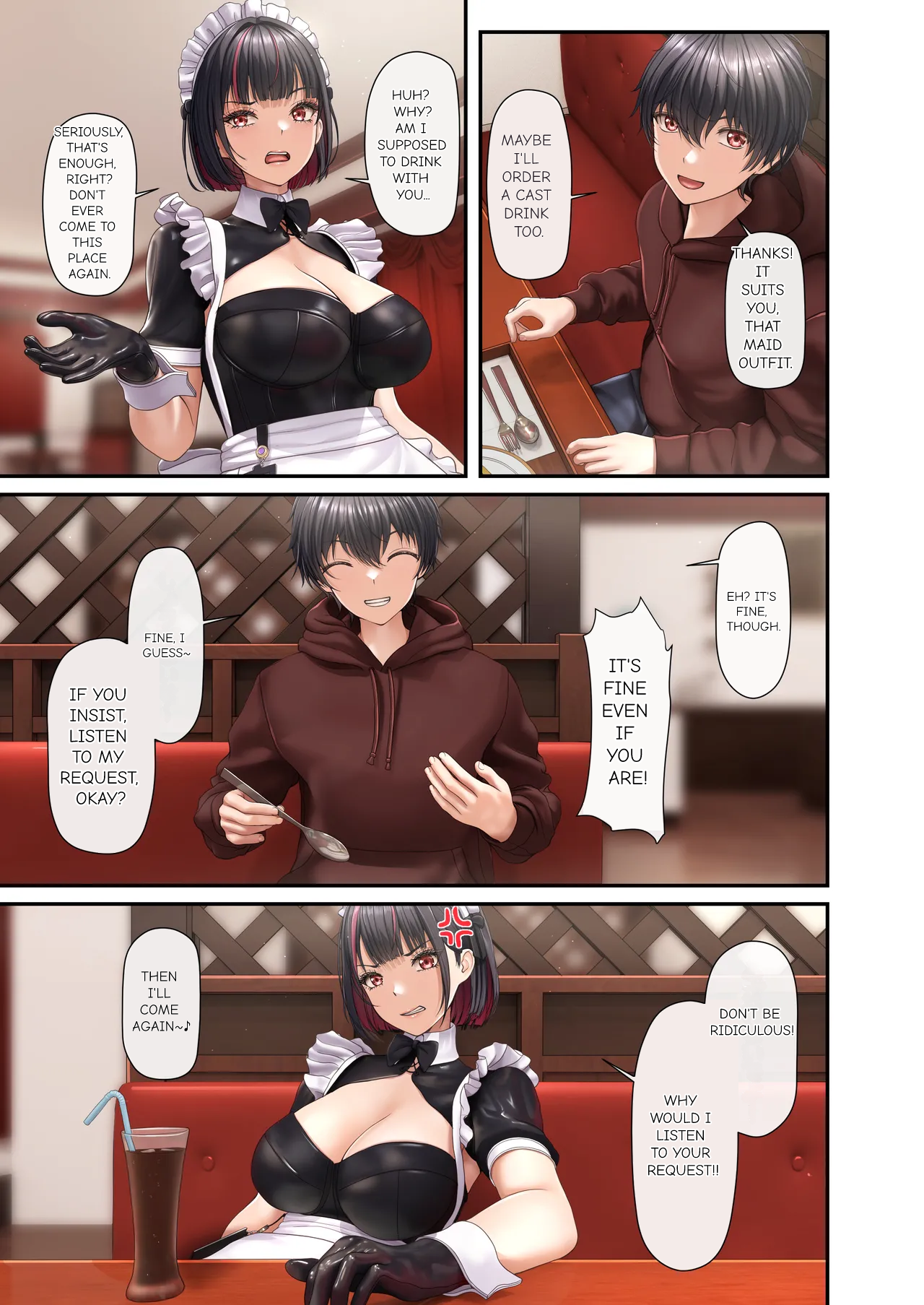 Tonari no Seki no Ko ga Maid Cafe Jou Datta Node H na Onegai shitara Hangeki sarete Shasei Kanri sareta Hanashi 7