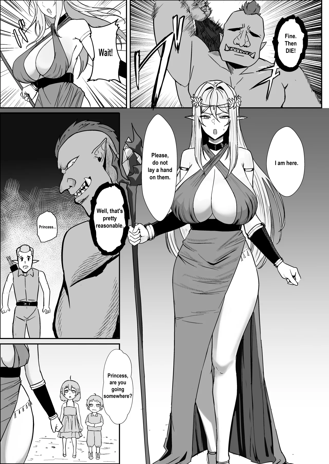 Torawareta Elf Touzen Seidorei no Kei 4