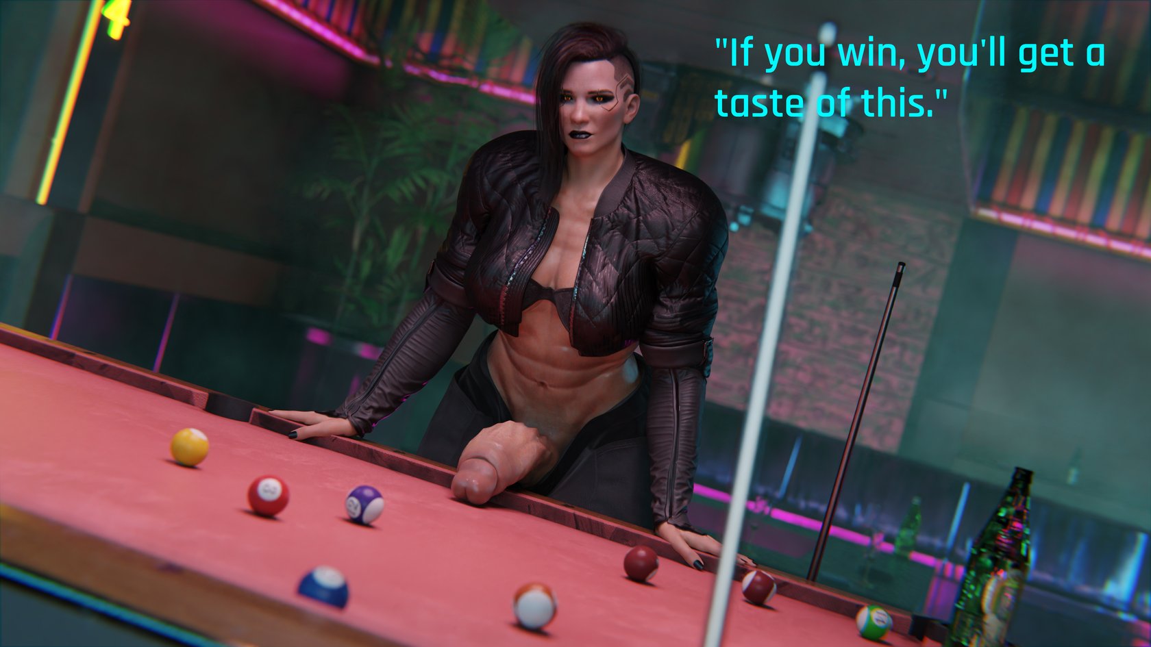 V plays Strip Billiards 2