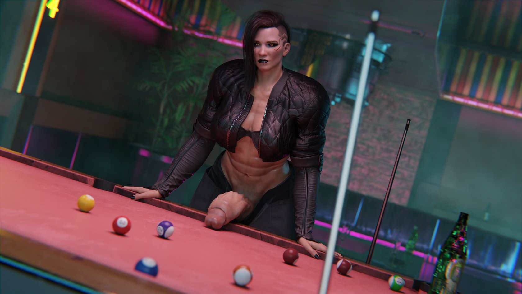 V plays Strip Billiards 3
