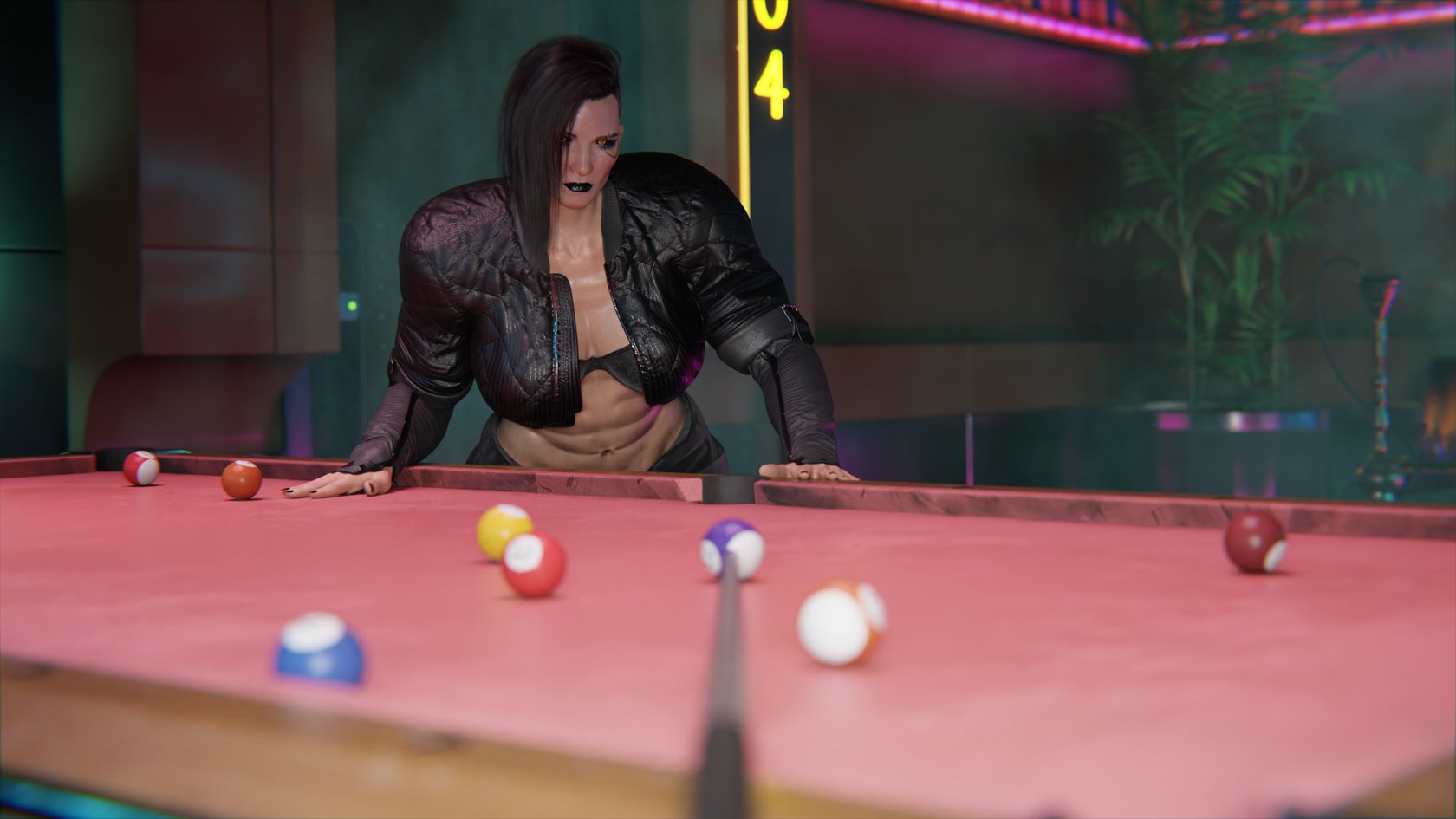 V plays Strip Billiards 4