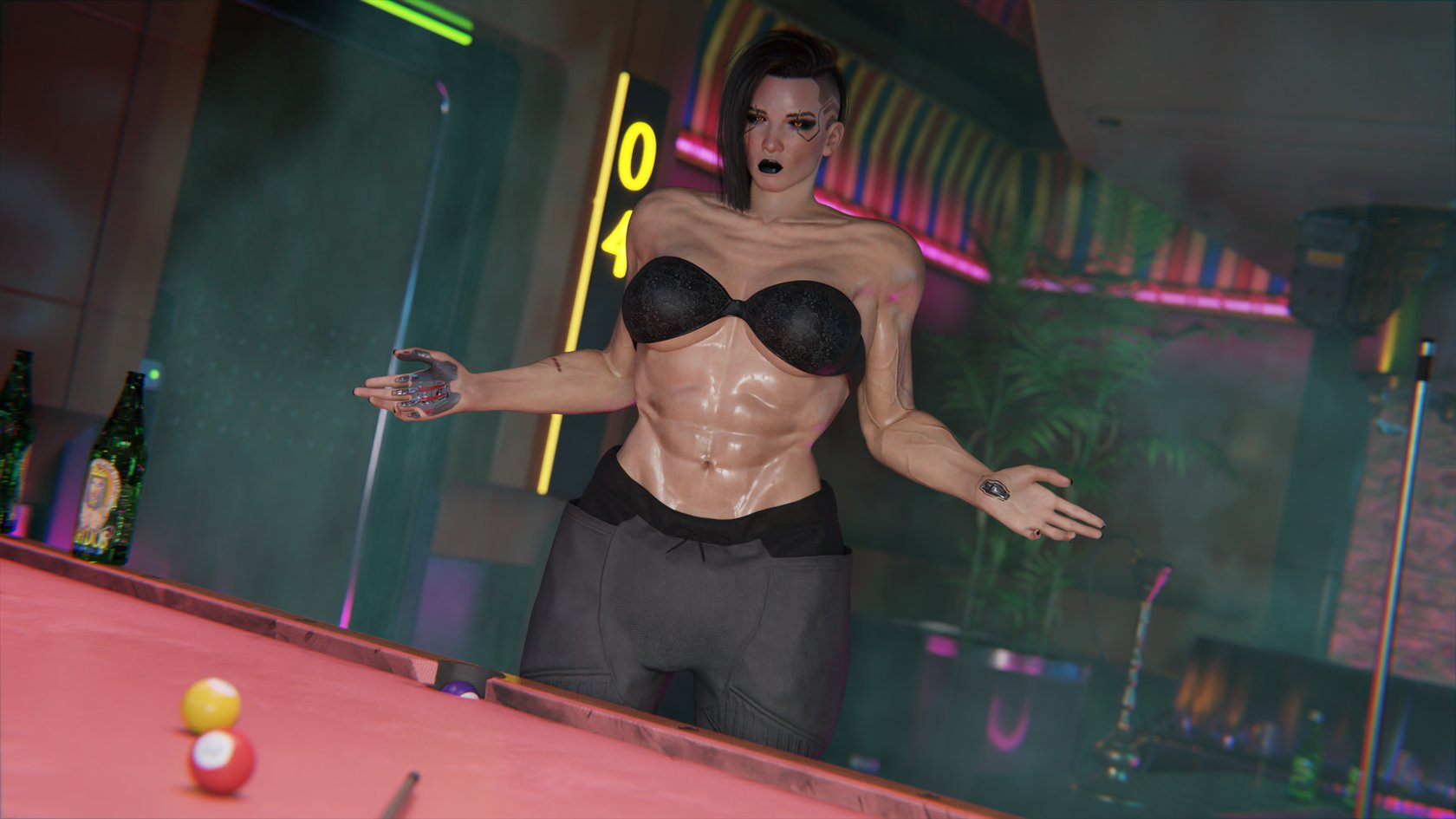 V plays Strip Billiards 6