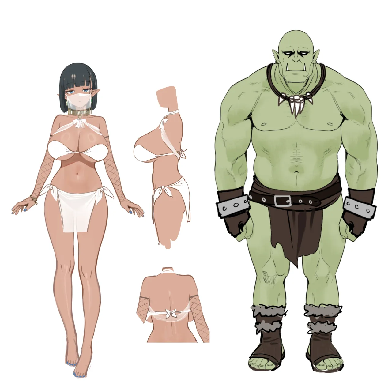Yousei Shoukan 3-goushitsu Lacey ~Kasshoku Hada Elf o Shimei Shita Dotei Orc~ 1 - Decensored 51